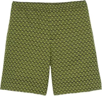 Alexander McQueen Shorts con stampa teschio - Verde