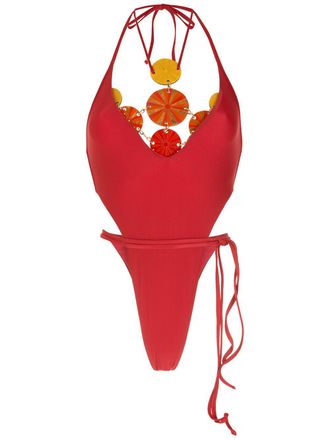 Amir Slama high-leg briefs swimsuit - Red