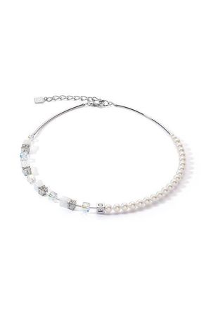 Coeur de Lion Geocube Precious Fusion Pearls Necklace in White at Nordstrom