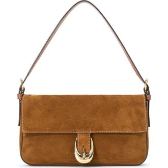 Staud Harlow Suede Shoulder Bag in Tan at Nordstrom