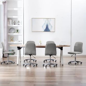 vidaXL Vidaxl - Sillas De Comedor 6 Unidades De Tela Gris Claro
