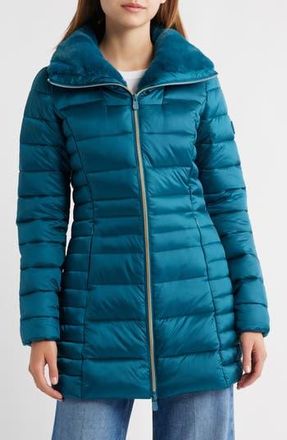 Save The Duck Caroline Water Repellent Satin Puffer Jacket in Horizon Blue at Nordstrom Rack, Size 00(Xxs)