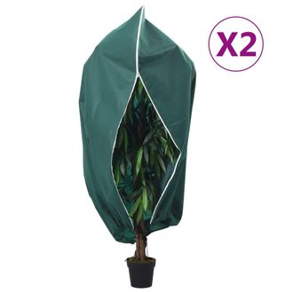 vidaXL Cubiertas Para Plantas Con Cremallera 2 Uds 70 G/m&sup2; 3,93x3,5 M Vidaxl