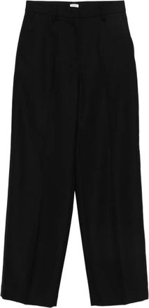 Covert pressed-crease trousers - women - Fabric - 38 - Black