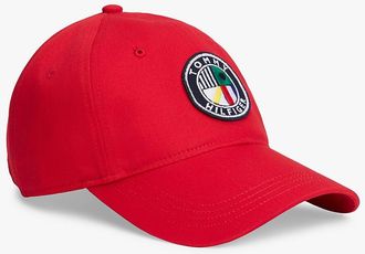 Tommy Hilfiger Mens Sailing Flag Circle Logo Baseball Cap - Red