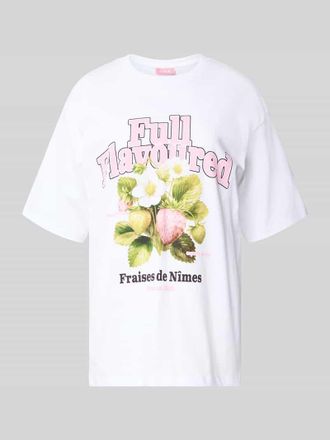 Jack & Jones Loose Fit T-Shirt mit Motiv-Print Modell MILLOW in Weiss, Gr&ouml;&szlig;e XL