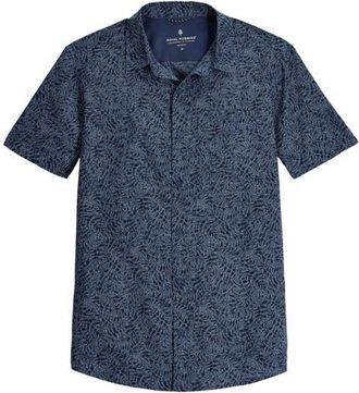 Royal Robbins Amp Lite II Short Sleeve Button-Up Shirt in Naval Frond Print at Nordstrom, Size Large