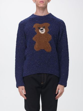 Moschino Virgin Wool Blend Teddy Bear Print Crewneck Jumper