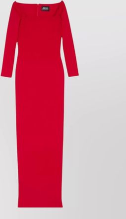 Solace London square neck long sleeve fitted maxi dress