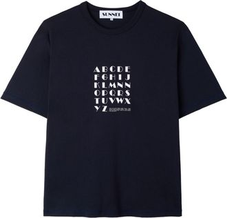 Sunnei T-shirt con stampa grafica - Blu