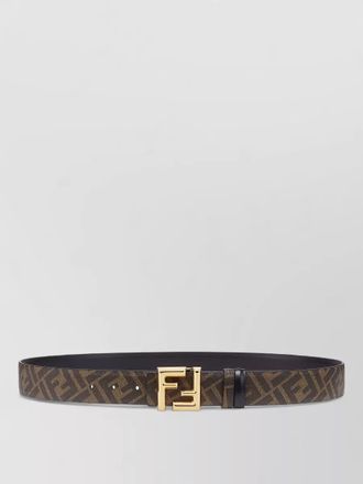 Fendi reversible belt geometric pattern gold hardware