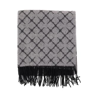 By Malene Birger Multi-Gray Ortega Geometric Wool-Blend Scarf