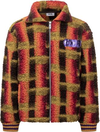 GCDS Multicolor Checks Shirt Collar Jacket
