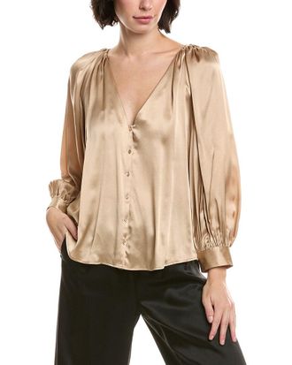 L'agence Lagence Kali Satin Silk Blouse