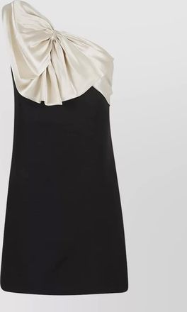 Valentino Garavani crepe couture mini dress one shoulder bow