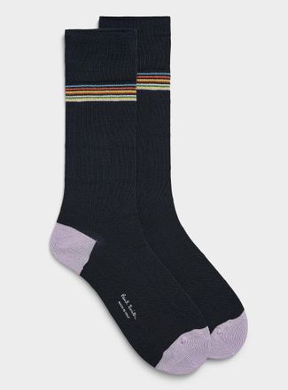 Paul Smith Mens Accent-striped socks