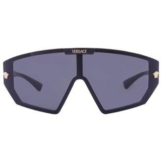 Versace Dark Grey Shield Unisex Sunglasses VE4461 GB1/87 47