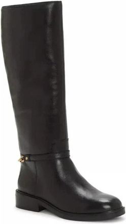 Vince Camuto Womens Vince Camuto Adria Boots Black Leather Almond Toe Knee High HAWK1805
