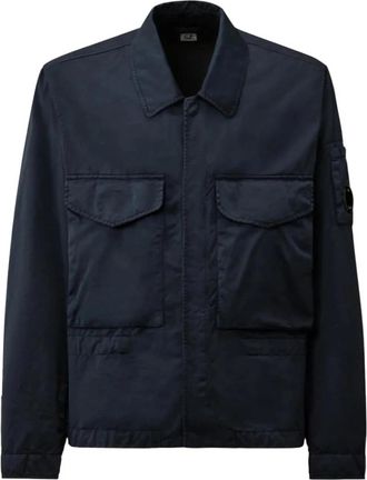 C.P. Company Pro-Tek Bomber Lens Jacket - Heren - Zomerjassen - Blauw - L - Polyester - Jassen