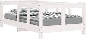 vidaXL Estructura De Cama Para Ni&ntilde;os Madera De Pino Blanco 70x140 Cm Vidaxl