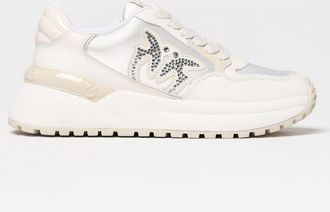 Pinko Sneakers Gem Pinko in pelle e raso con Love Birds di strass