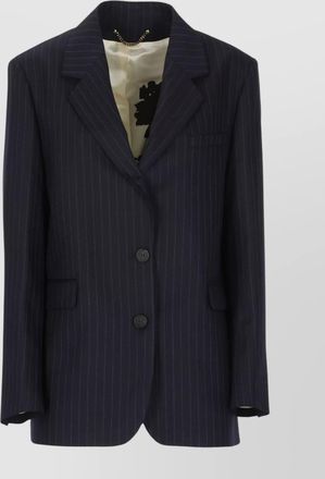 Golden Goose tailored pinstriped wool blazer pockets