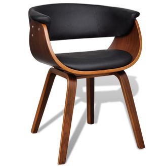 vidaXL Vidaxl - Silla De Comedor De Madera Curvada Y Cuero Sint&eacute;tico
