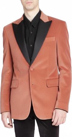 Amiri Velvet Blazer Sport Coat In Salmon