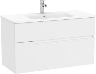 Roca Pack Mueble Base De Dos Cajones + Lavabo Unik Victoria-n - Roca Color: Blanco Mate