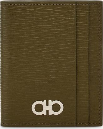 Ferragamo Uomo Porta carte di credito Verde