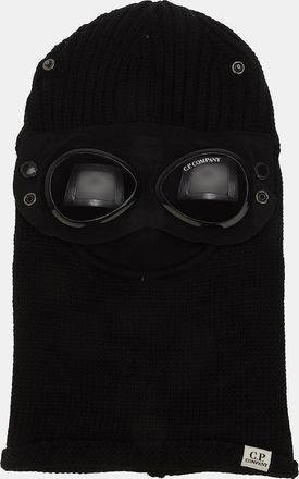 C.P. Company Mens Extrafine Merino Wool Goggle Balaclava - Black - Size: ONE size