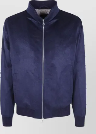 Barba cashmere bomber jacket