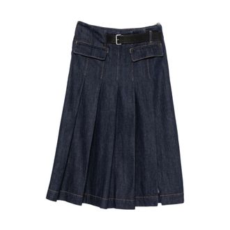 Semicouture Dames, Rokken, Blauw, Maat: W27 Zijde