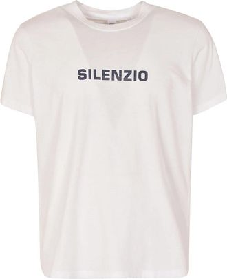 Aspesi Silenzio Katoenen Jersey T-shirt Wit - Heren - T-shirts - Wit - XL - Katoen - Tops