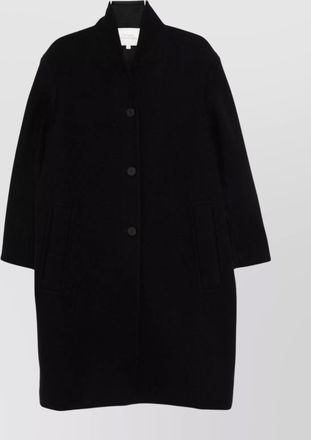 STUDIO NICHOLSON wool coat featuring high collar and long sleeves