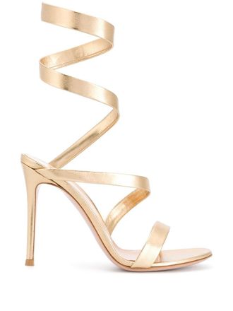 Gianvito Rossi twist-strap leather sandals - Gold