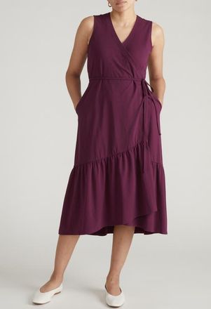 Universal Standard Twirl Tiered Wrap Dress in Gamay at Nordstrom, Size Xx-Large