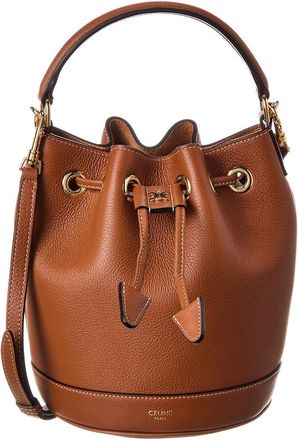 Celine Celine Teen Clara Leather Bucket Bag