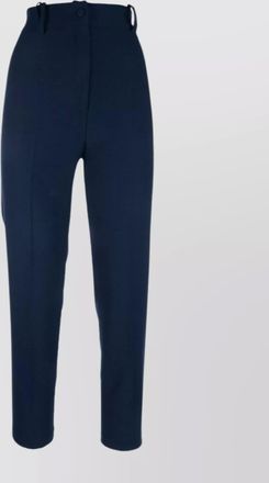 Hebe Studio high waist tapered leg trousers with belt loops and back pockets