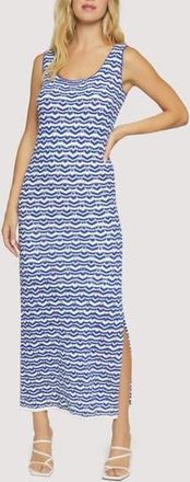 Lost + Wander Wave Open Stitch Maxi Dress in Off-White-Navy at Nordstrom Rack, Size Small/medium