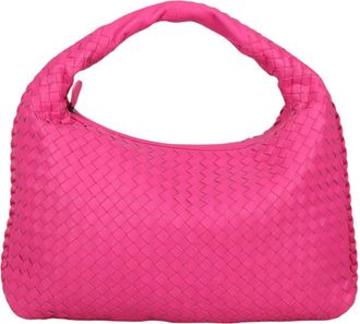 Bottega Veneta Veneta Hobo Intrecciato Nappa Pink Leather Bag (Pre-Owned)