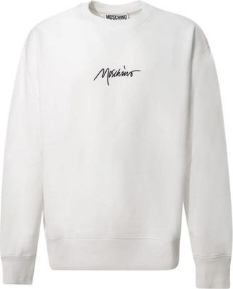 Moschino Stijlvol Sweatshirt - Heren - Sweatshirts - Wit - S - Katoen - Hoodies & sweatvesten