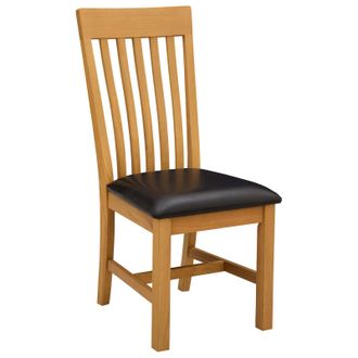 vidaXL Silla De Comedor 2 Uds. Madera De Roble S&oacute;lido Negro Vidaxl