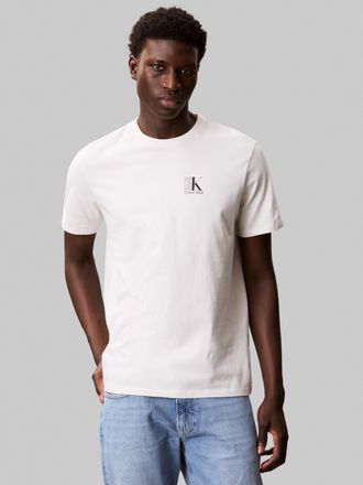 Calvin Klein T-Shirt CALVIN KLEIN SS 30s E SPRTSWR 1 G, Herren, Gr. XXL, grau (chalk), Single Jersey, Obermaterial: 100% Baumwolle, unifarben, regular fit normal, 