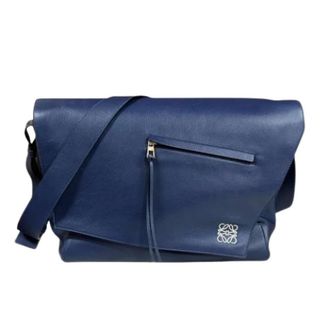 Loewe Pre-owned Anton Messenger Bag - Heren - Pre-owned - Blauw - Maat: ONE Size Leer