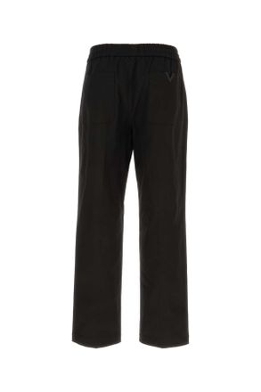 Valentino Garavani Stretch Cotton Trousers - Black