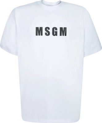 Msgm Hombre, Camisetas, Blanco, Talla: M