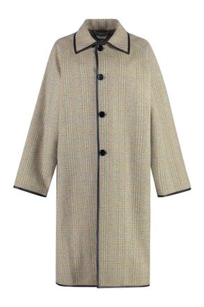 Bottega Veneta Prince-Of-Wales Wool Coat