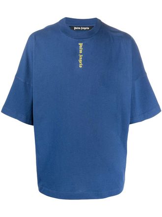 Palm Angels logo print T-shirt - Blue