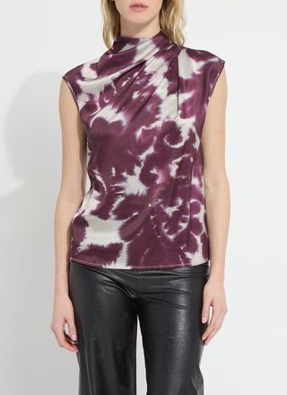Lyss&eacute; Rosalind High Neck Draped Blouse